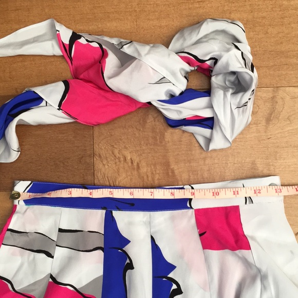 100% Silk floral print A-line flowy midi skirt - Picture 6 of 7